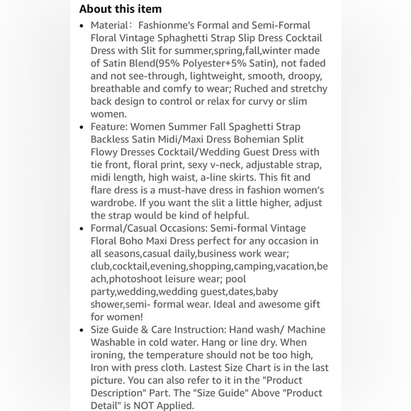 Fashionme Women Spaghetti Strap Midi Satin Dress - Picture 5 of 7